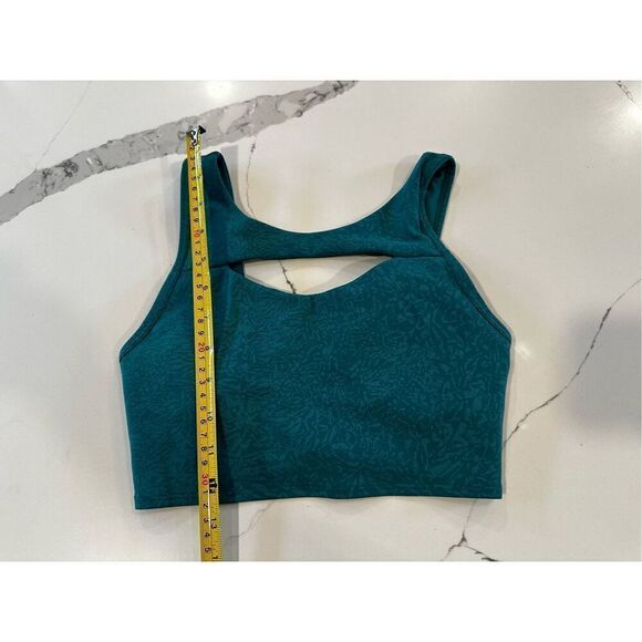 Lululemon Everlux Cut-Out Train Bra Medium Support Teal Lagoon Women’s Sz 4 - Picture 4 of 6